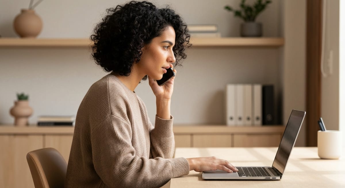 A person taking the next step after applying, reaching for the phone
